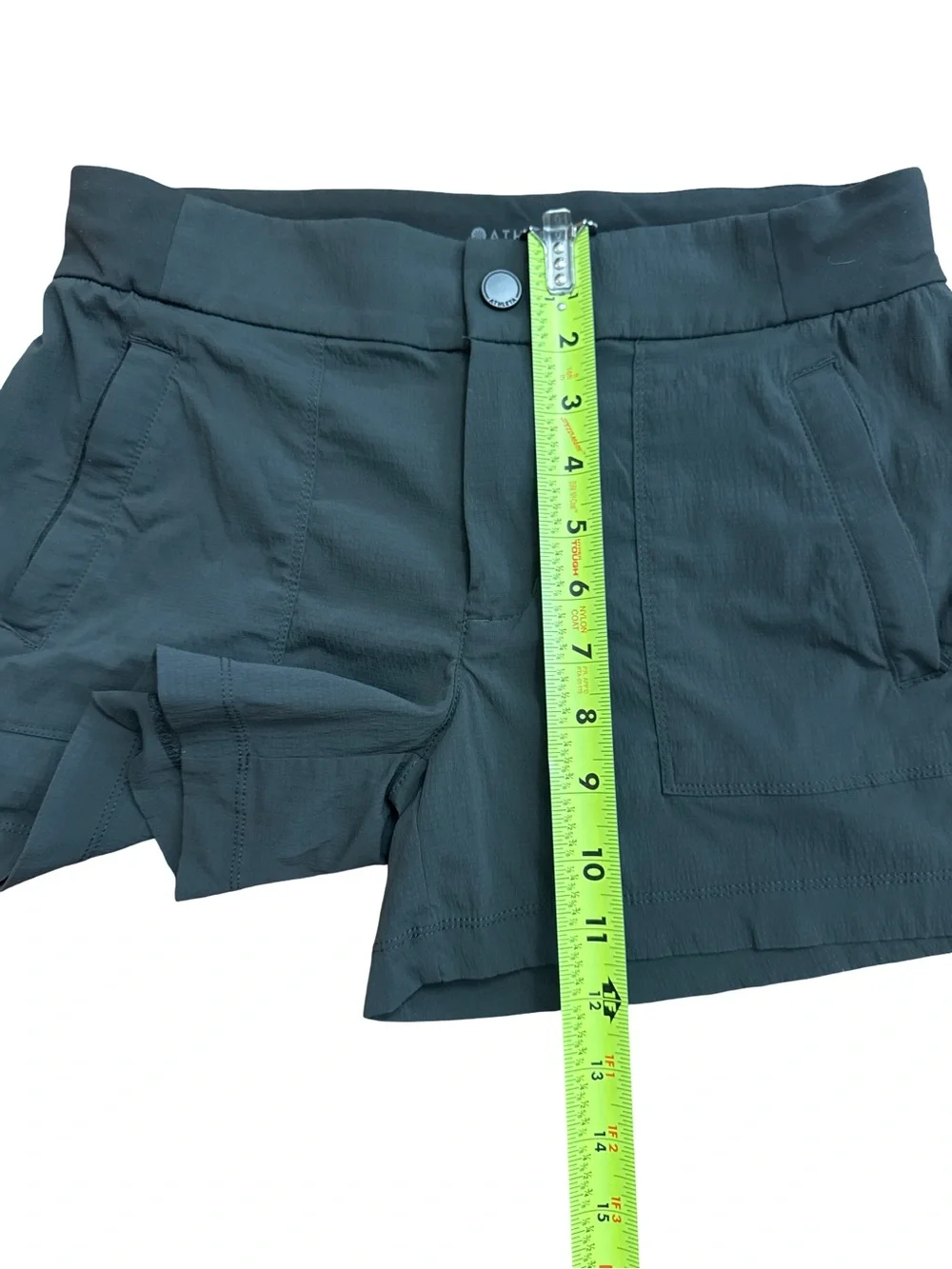 Athleta Women’s Dark Gray Shorts Size 2 Button Casual/Athletic Lightweight - Picture 5 of 8